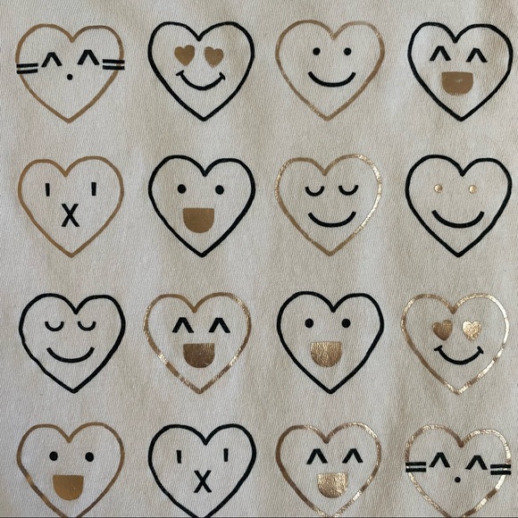 Gap Kids Pink Heart Emoji Faces Long Sleeve Tee - Picture 3 of 7